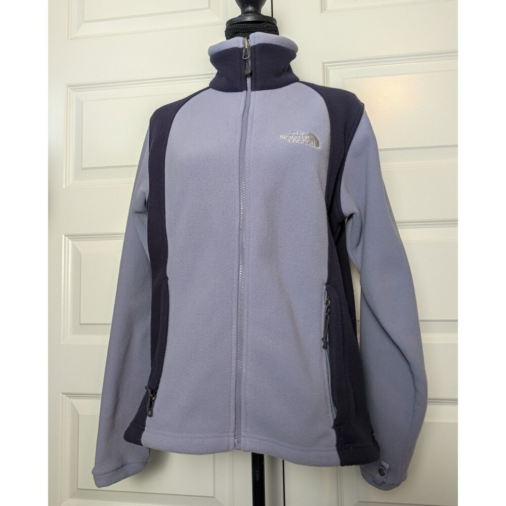 The North Face Size M Denali Fleece Jacket Purple Lavender Colorblock Full Zip